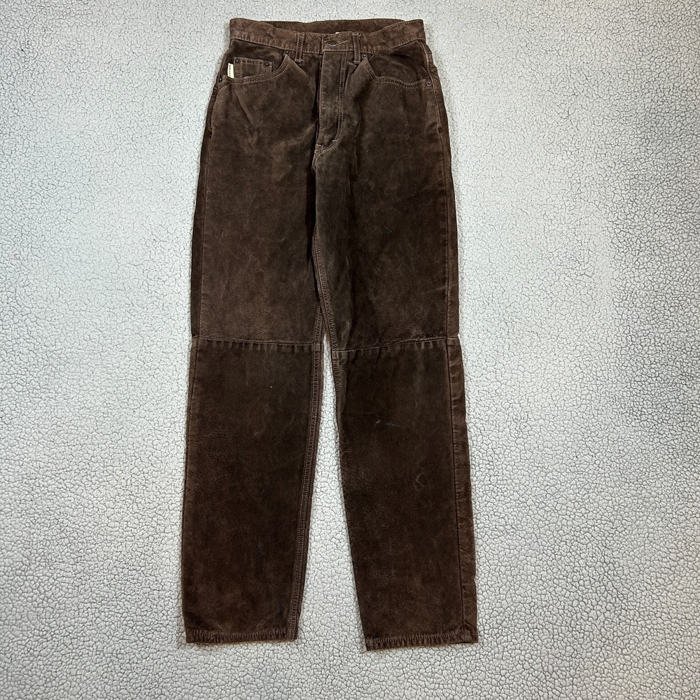 Vtg Skotts Tan Washable Suede High Rise Tapered‎ Leg Pants Size 28 Cowgirl Rodeo